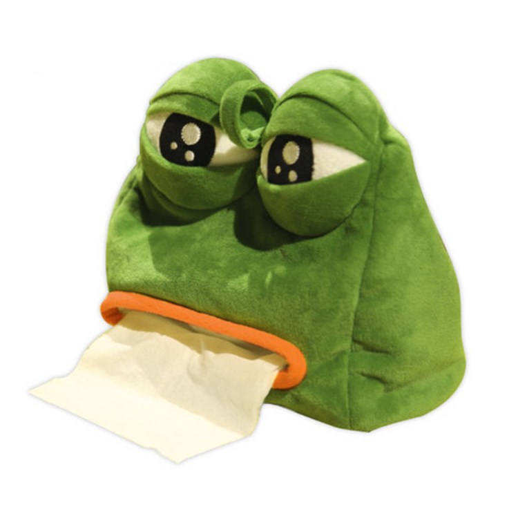 青蛙抽紙盒悲傷蛙紙巾盒sadfrog惡搞周邊表情精神污染包定制批發(fā)