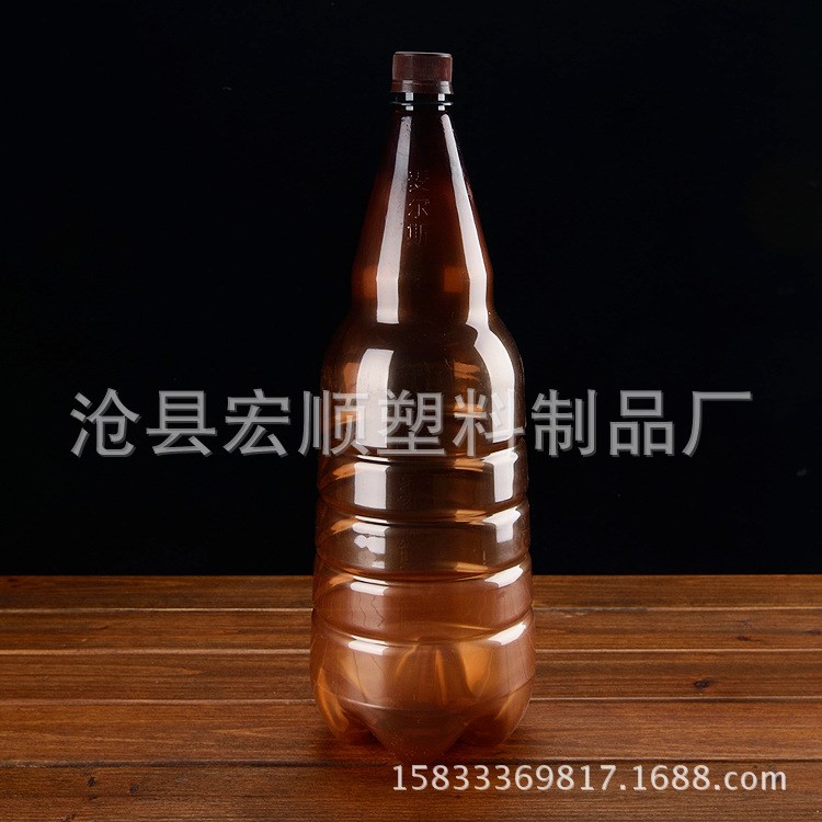 廠家現(xiàn)貨批發(fā)2.5L棕色pet啤酒瓶 飲料瓶 各種容量塑料啤酒瓶