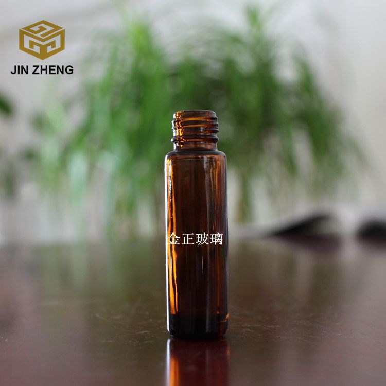 現(xiàn)貨供應(yīng) 10ml棕色玻璃滾珠瓶精油瓶 塑料蓋鋼珠可定制logo