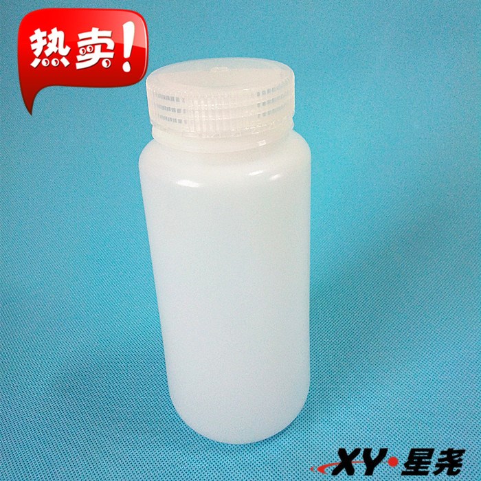 500ML HDPE广口圆身瓶  防漏样品试剂瓶实验耗材