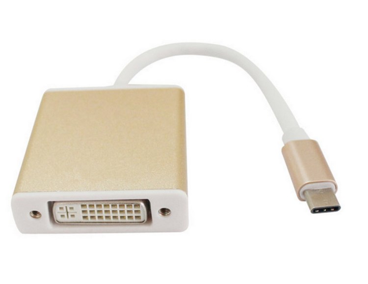 USB3.1 Type-C轉(zhuǎn)DVI轉(zhuǎn)接線高清轉(zhuǎn)換線轉(zhuǎn)換器MACBOOK