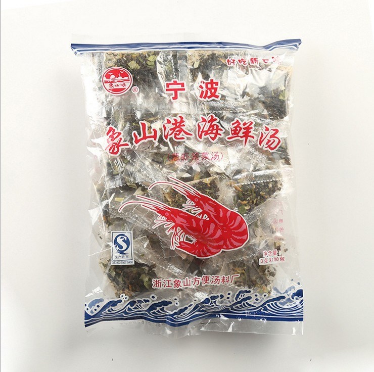 寧波象山海鮮湯沖泡 即食方便速食蔥蝦野生紫菜湯料包蔬菜湯包郵