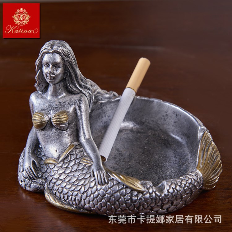 katina工廠現貨生日禮物禮品美人魚煙灰缸個性時尚工藝品