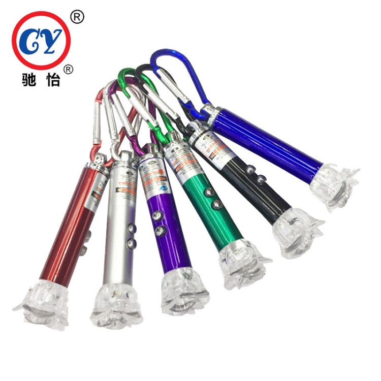 新穎戶外多功能3合1激光筆手電筒 鋁合金教學(xué)模型激光驗鈔燈