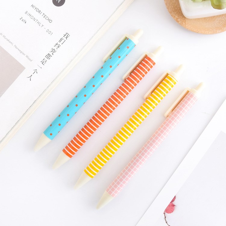 B103韓國(guó)文具批發(fā) 新款 時(shí)尚鏈接 別具一格 格紋中性筆 簽字筆