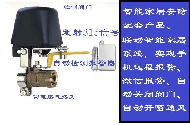 天然氣報警器 煤氣報警器帶電磁閥家用緊急切斷閥廠家