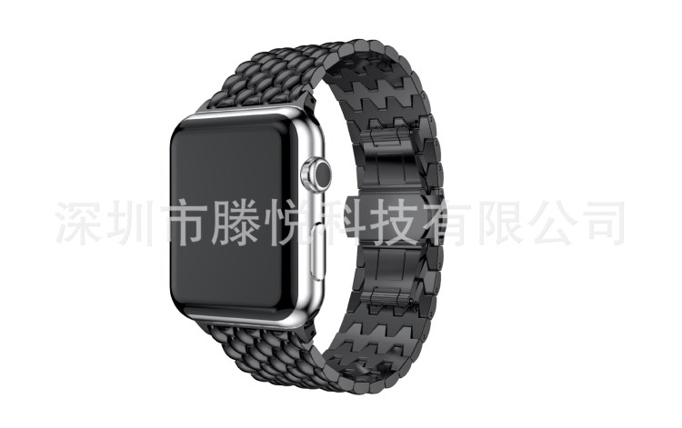 適用于蘋果apple watch1/2/3蘋果龍紋不銹鋼表帶鏈?zhǔn)胶垆搸?
                                                         style=