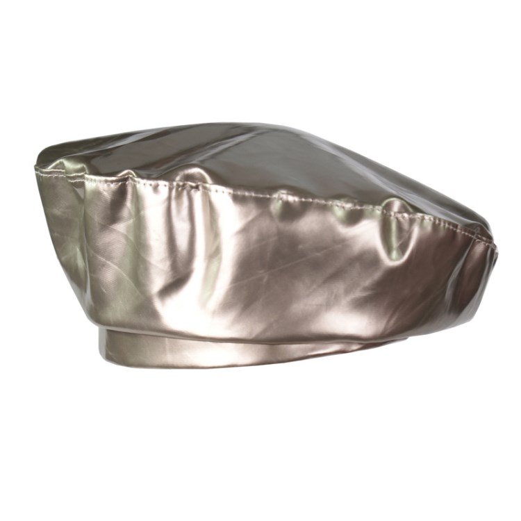 高品質PU鏡面革貝雷帽女春秋季畫家帽戶外休閑帽時尚氣質空姐帽