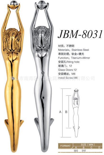 供應(yīng)大門拉手 玻璃門把手 不銹鋼拉手 JBM-8031銅藝?yán)?
                                                         style=