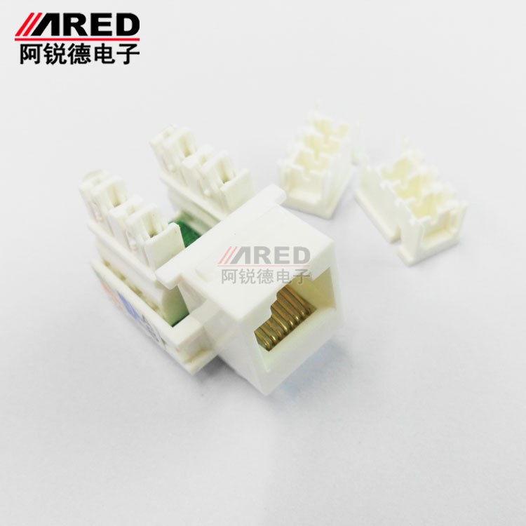 镀金6U RJ45超五类网络模块cat5e电脑网络模块 工程专用达标