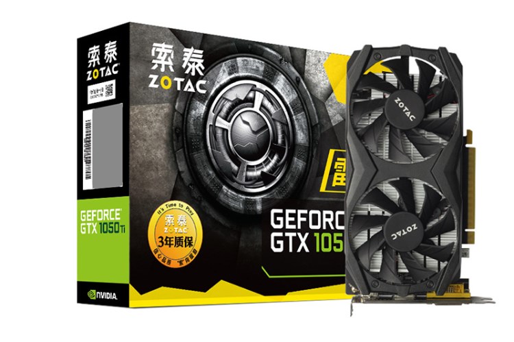 索泰GTX1050Ti 4G D5雷霆版TSI 游戲顯卡雙風(fēng)扇超RX460 560