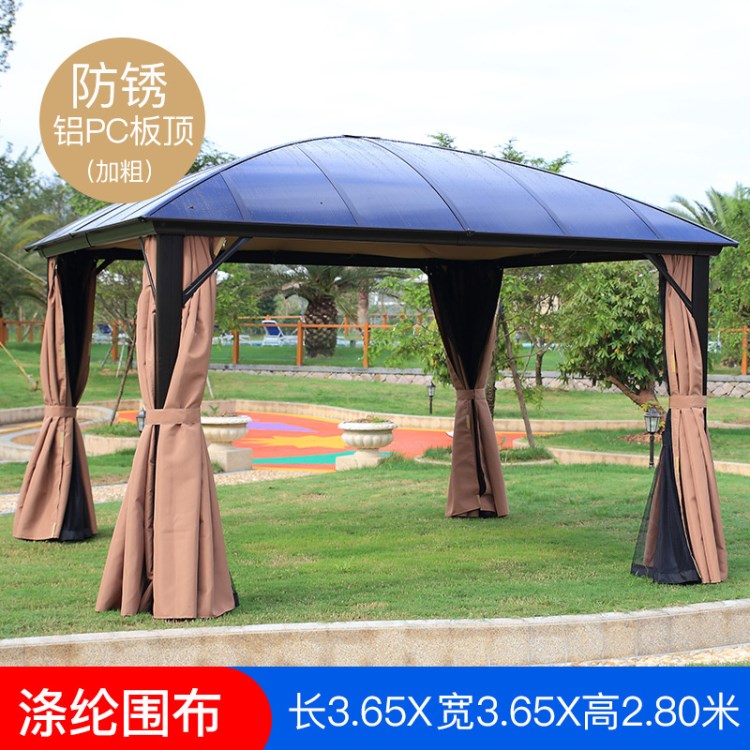 歐德戶外涼亭庭院反腐木四柱亭帳篷室外天臺花園別墅陽光棚遮陽亭