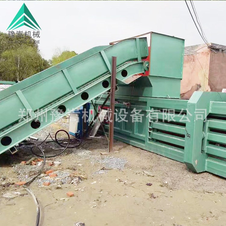 豫嵩120型紙箱打包機 廢舊金屬秸稈棉花液壓全自動打包機