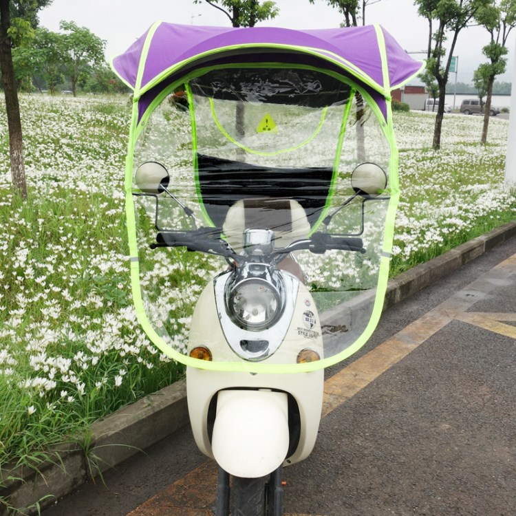 電動車車棚遮陽傘定制擋風電動車雨棚半封閉車棚布電瓶車防曬雨蓬