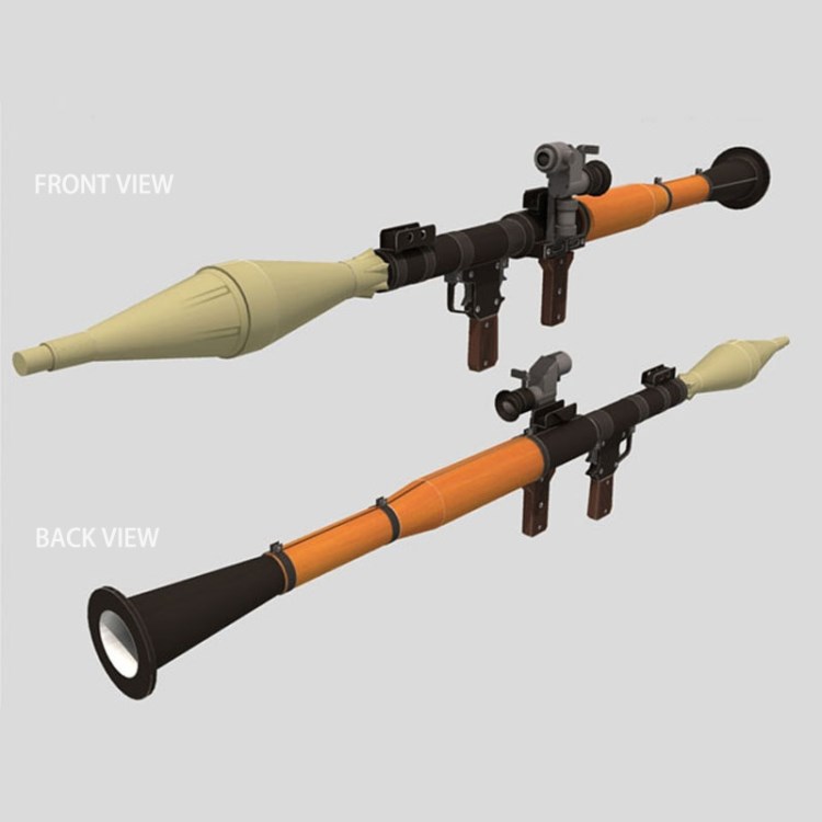 1:1 RPG-7式火箭筒 不可发射cs使命召唤 手工DIY纸模型枪 3D纸模