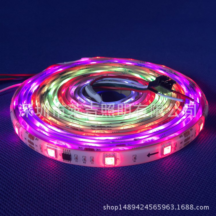 WS2811 5050貼片RGB LED幻彩全彩燈帶燈條 滴膠防水12V幻彩燈條