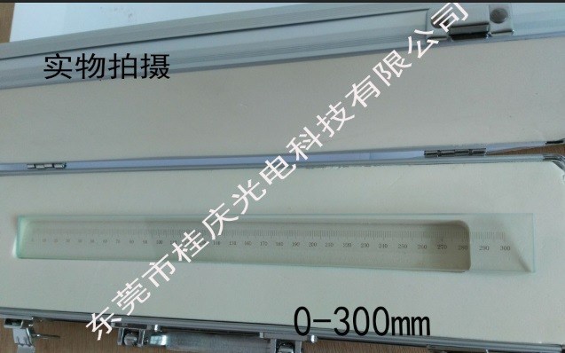 高精度300mm影像投影儀校準玻璃線紋尺 光學玻璃尺 矯正尺