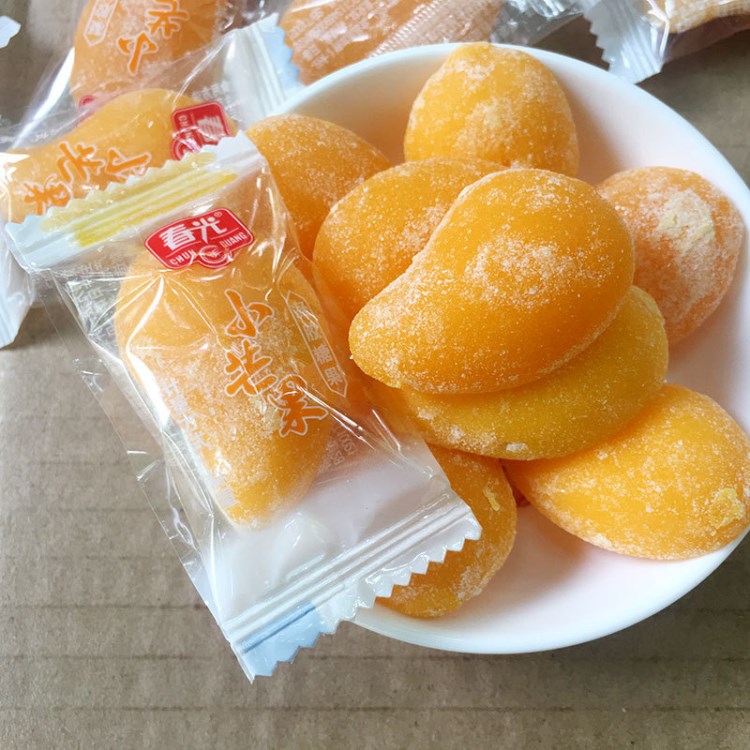 海南特产 春光食品 小芒果软糖500g 芒果味软糖