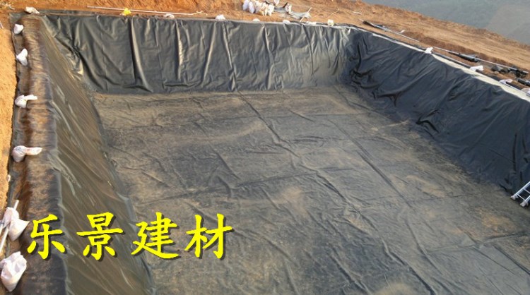 防水材料廠家魚(yú)池水庫(kù)蓄水池人工湖土工膜防滲膜HDPE膜屋頂陽(yáng)臺(tái)用