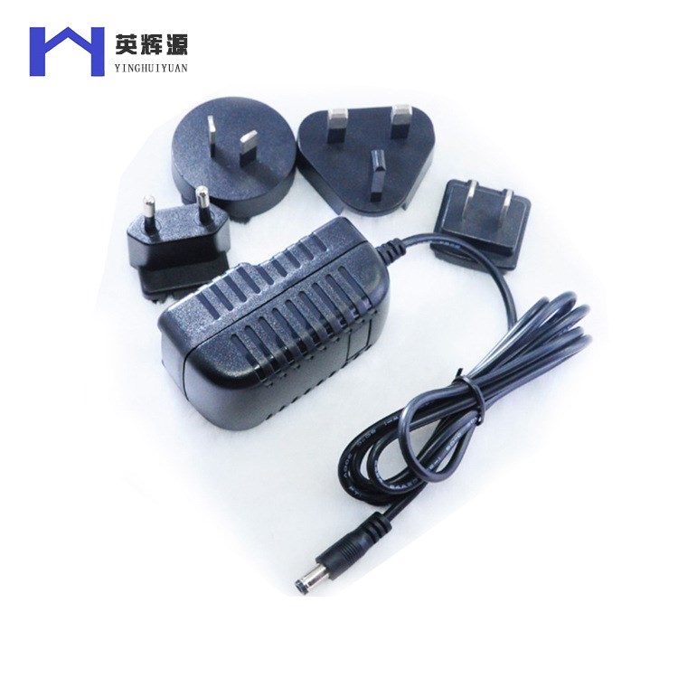 批發(fā)定制5V1A可換頭插墻式開關(guān)電源 節(jié)能恒壓UL英規(guī)開關(guān)電源