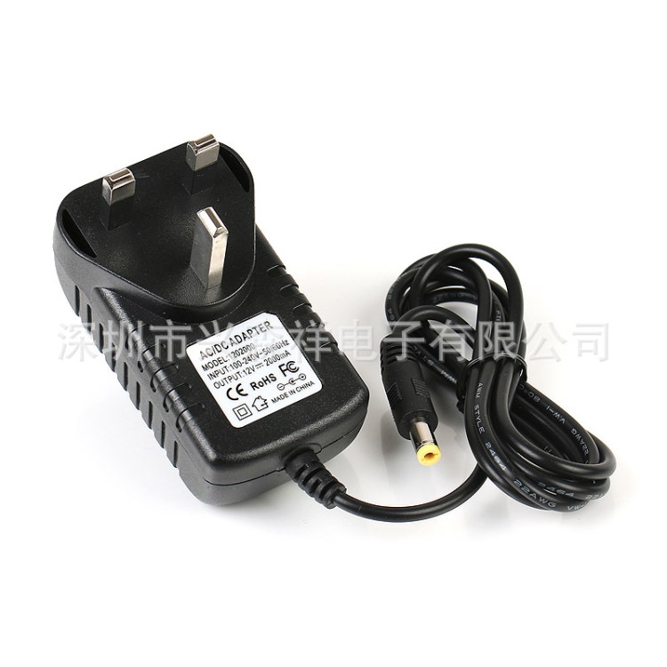 廠家供應(yīng)：12V2A英規(guī)電源適配器  LED燈條電源 LED展示架電源