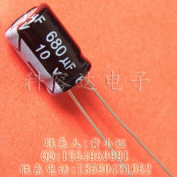 黑皮680uf 10v 原厂家螺钉螺丝螺栓电容铝电解电容器8&times;12 lowesr