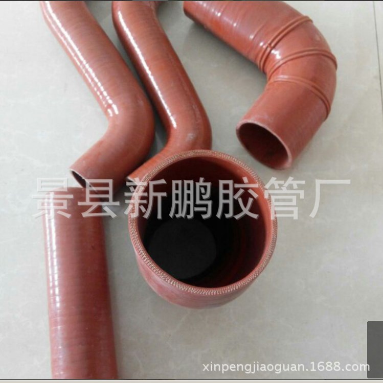 廠家供應(yīng) 硅膠管90&deg;C彎頭45&deg;C 夾布手工纏繞 支持來圖來樣定制