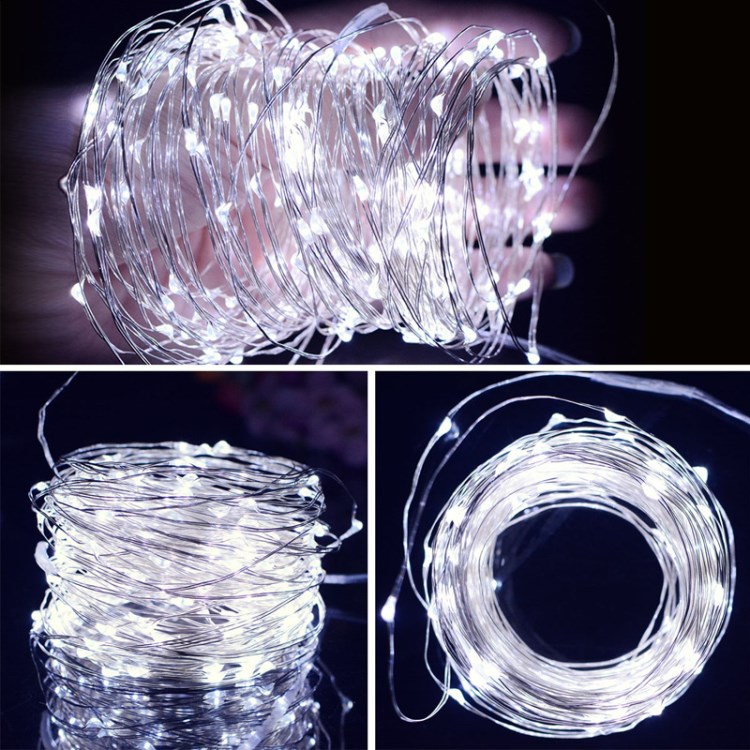 太陽能燈串100LED銅線燈 銅線燈串LED 裝飾庭院圣誕節日led燈帶