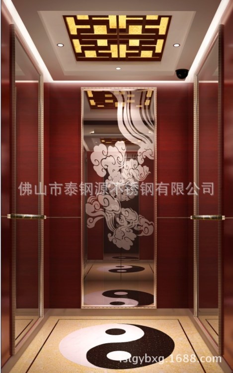 不銹鋼蝕刻電梯門套裝飾板彩色不銹鋼電梯蝕刻板轎廂裝潢T-DT031