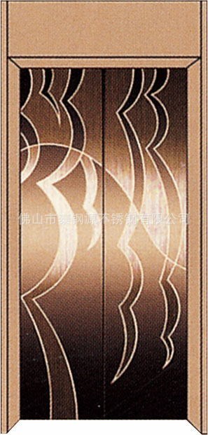 不銹鋼蝕刻電梯門套裝飾板彩色不銹鋼電梯蝕刻板轎廂裝潢T-DT005