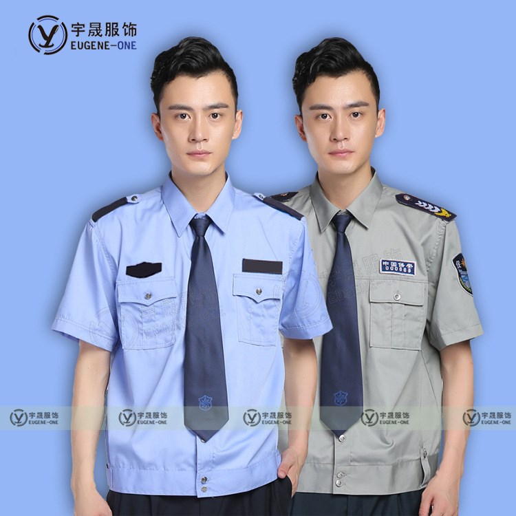 現貨供應短袖保安服 新式物業工衣 批發訂制吸濕排汗襯衣工作服