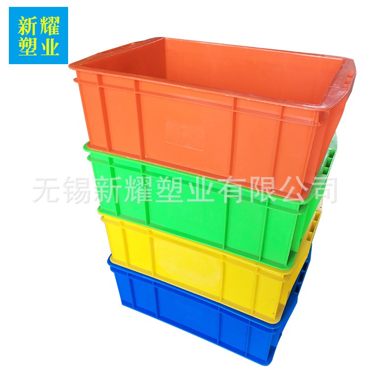 455塑料周轉箱工廠零件組合移動新料加厚膠箱江陰宜興灰色黑色