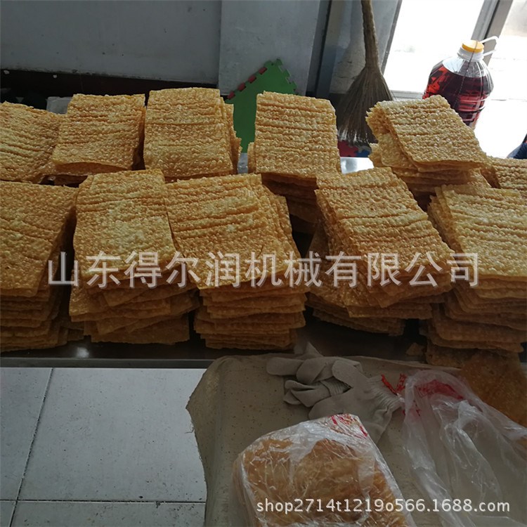 可調脆皮油炸流水線 自動定量薄脆面片加工設備 炸煎餅果子機價格