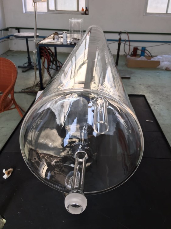 带法兰石英管封底石英管大口径石英炉管带球头炉管量