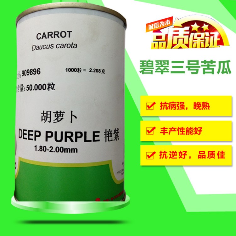 紫胡蘿卜種子 比久DEEP PURPLE艷紫胡蘿卜 50000粒原裝