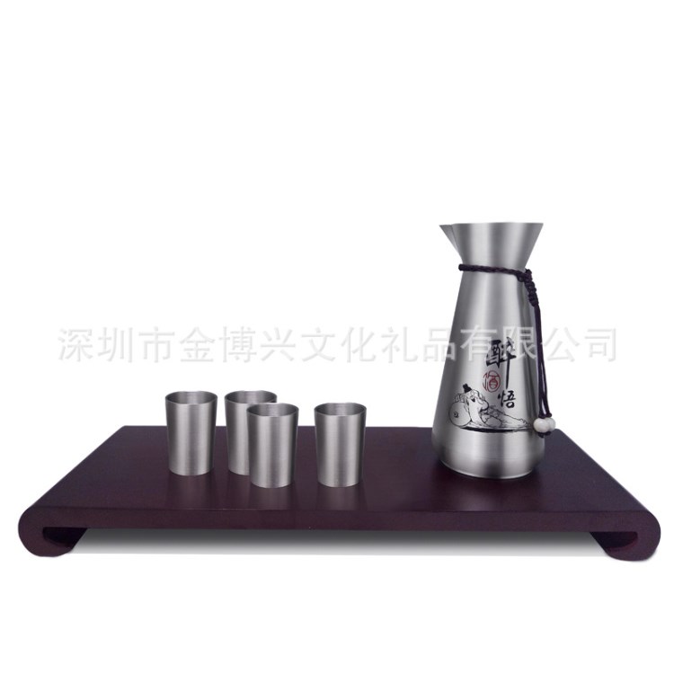 深圳厂家锡酒具套装 密封锡茶叶罐 锡器 锡茶具 可定制LOGO