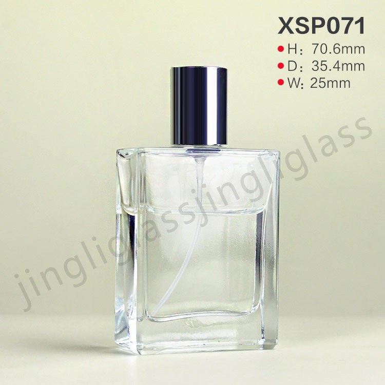 供應(yīng)方形玻璃香水瓶（30ml）高白料 出口暢銷(xiāo)款式 可拋光  噴色