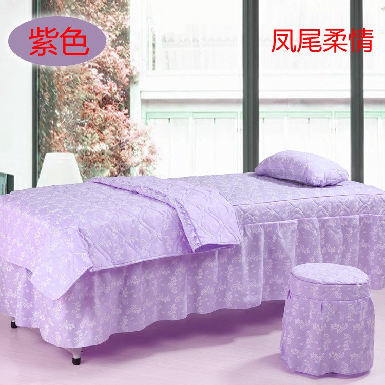 廠家直供 美容院床罩 美體按摩床罩 四件套 美容院床上用品 批發(fā)