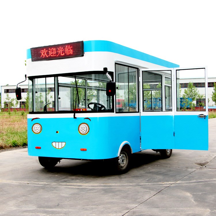 小吃車多功能餐 車電動四輪流動早餐推車移動外賣燒烤冷飲車定制
