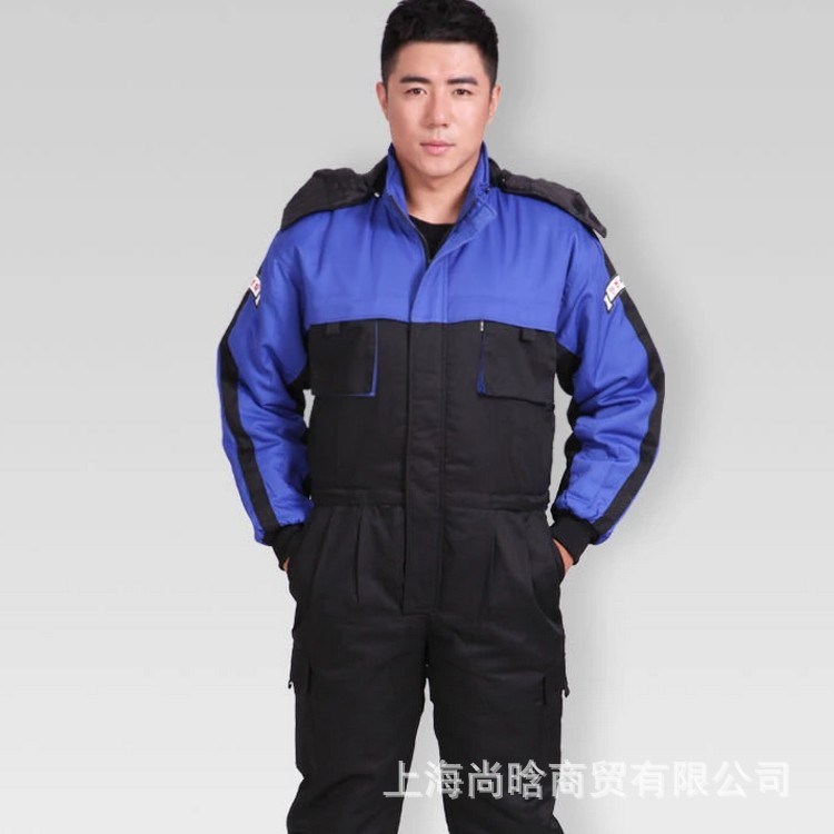 ANYCARE冬季棉連體服防水工程棉服加厚抗寒保暖工作服戶外釣魚服