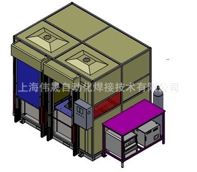 雙工位固定式一字形機器人焊接加工中心