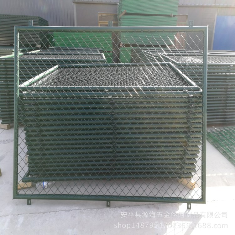 源海廠家低價直銷 小區隔離欄柵 綠色鐵絲防護欄 公路鐵路護欄網
