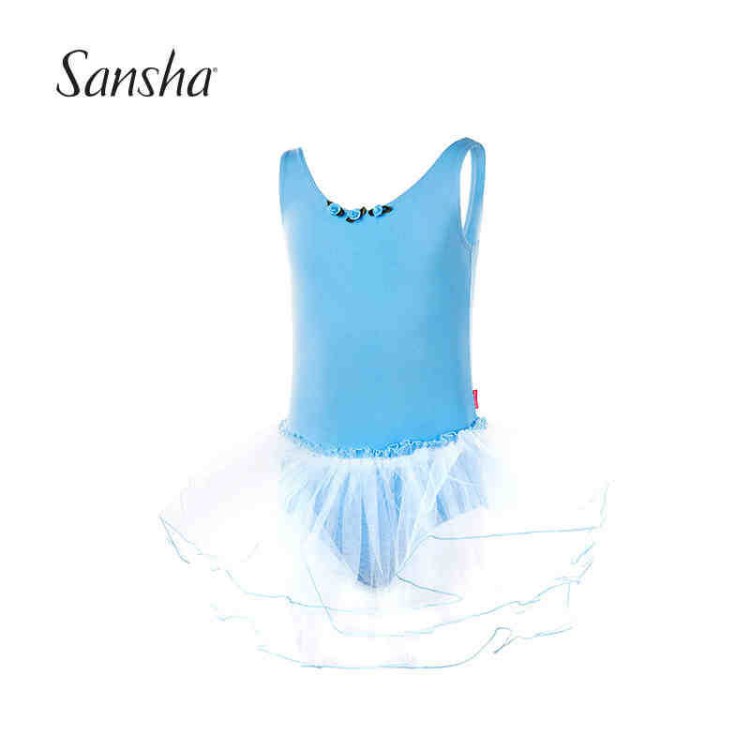 Sansha 法國三沙芭蕾舞裙背心舞蹈紗裙兒童TUTU裙演出服蓬蓬裙