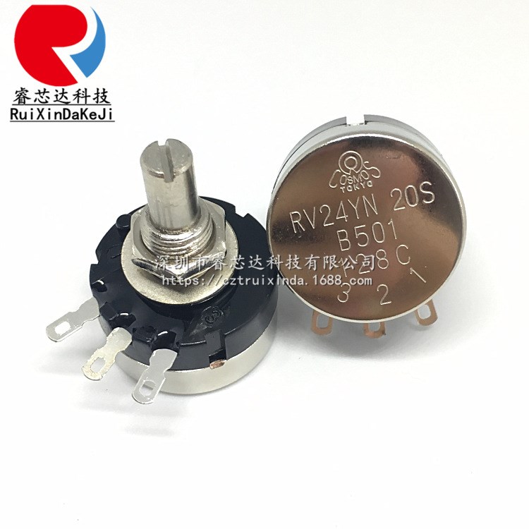 RV24YN20S B501 500R 可調(diào)電阻 TOCOS TOKYO單圈碳膜電位器 配單