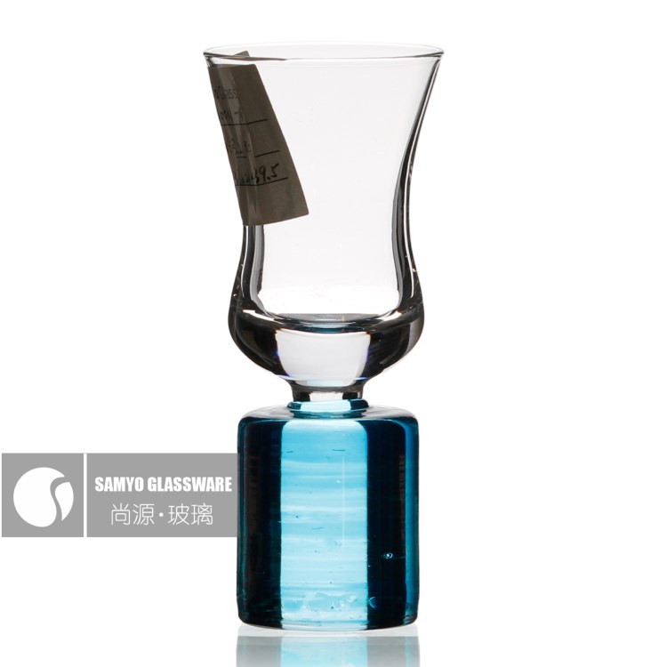 廠家批發個性時尚小酒盅 白酒杯 人工吹制餐廳聚會派對小烈酒杯