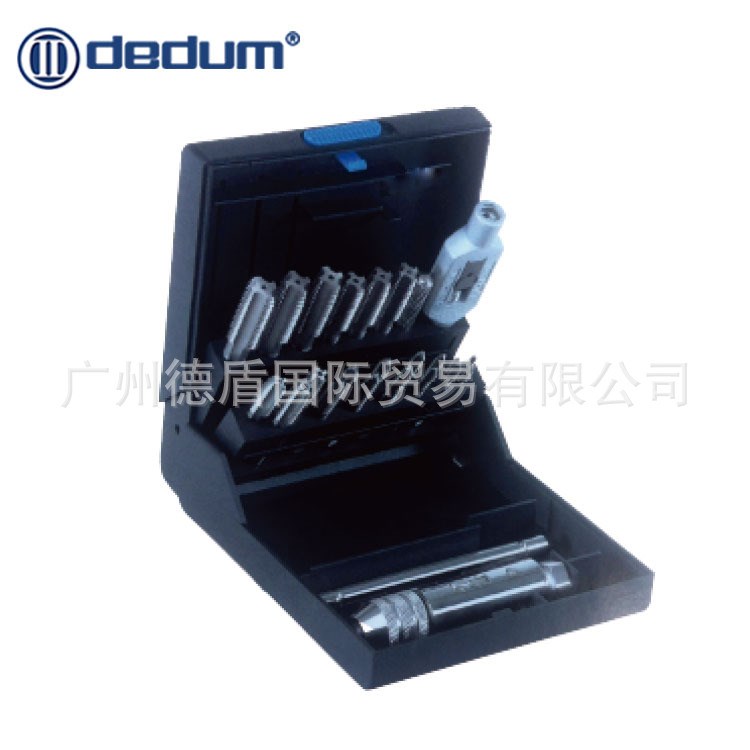 手用絲錐組套M3-M4-M5-M6-M8-M10-M12，1支絲錐鉸桿，1支刺輪鉸桿