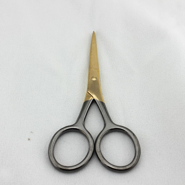 智博不銹鋼美容剪 美甲工具3.5MM尖頭圓頭 小理發剪鼻毛剪眉刀批