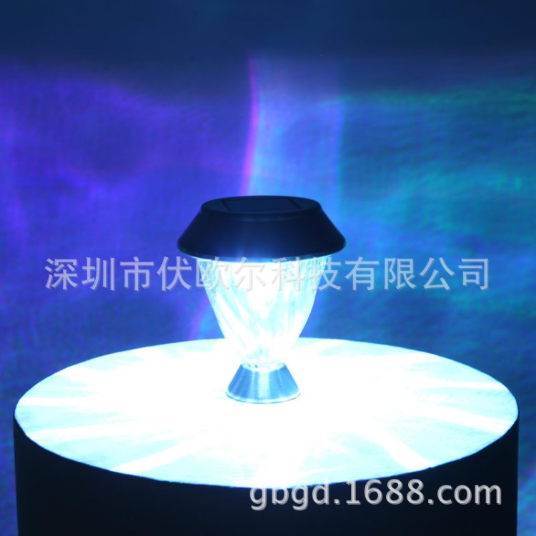 LED不锈钢玻璃罩太阳能灯 LED不锈钢小裙子灯 太阳能插地草坪灯