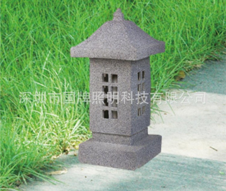 草坪燈led草坪燈廠家提供玻璃鋼仿石燈戶外田園草坪燈防水石頭燈