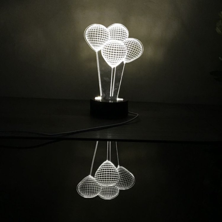創(chuàng)意led臺(tái)燈3D木質(zhì)臺(tái)燈氛圍禮品燈禮品小夜燈速賣通爆款
